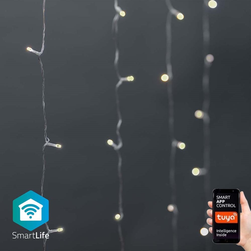 Cortina LED navideña 200xLED/11 funciones 6m IP65 Wi-Fi Tuya blanco cálido a frío