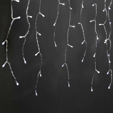 Cortina LED para exterior 180xLED/7 funciones 10,9m IP44 blanco frío