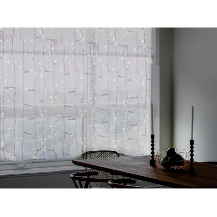 Cortina LED para exterior CURTAIN 480xLED/8,4W/230V 3x3 m IP44 blanco frío