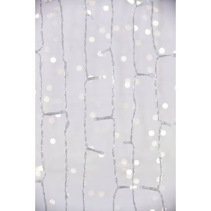 Cortina LED para exterior CURTAIN 480xLED/8,4W/230V 3x3 m IP44 blanco frío