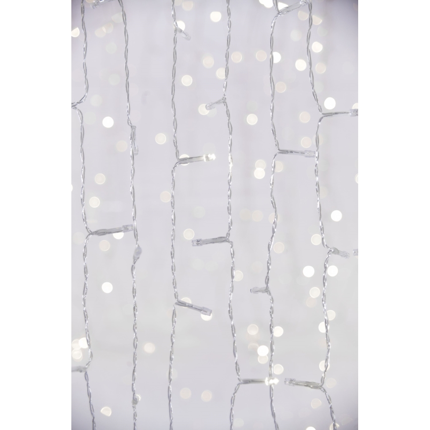 Cortina LED para exterior CURTAIN 480xLED/8,4W/230V 3x3 m IP44 blanco frío