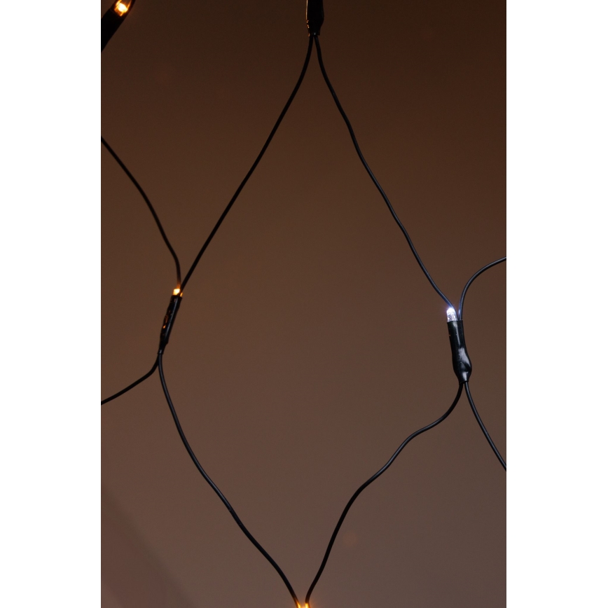 Cortina LED para exterior NET 240xLED/7,2W/230V 1,5x2 m IP44 blanco cálido