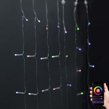 Cortina LED RGB 180 LED/7 funciones 6 m IP65 Wi-Fi Tuya