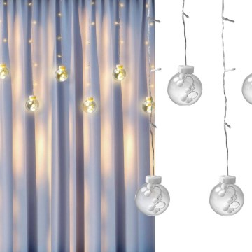 Cortina LED WISH BALLS 108 LEDs/8 funciones 4,5 m blanco cálido
