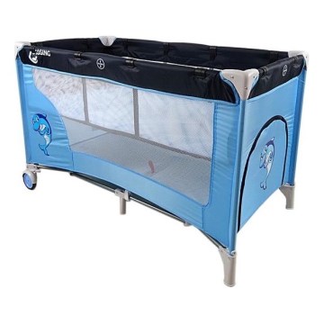 COSING - Cuna de viaje con posiciones ajustables ADAM Dolphin Blue