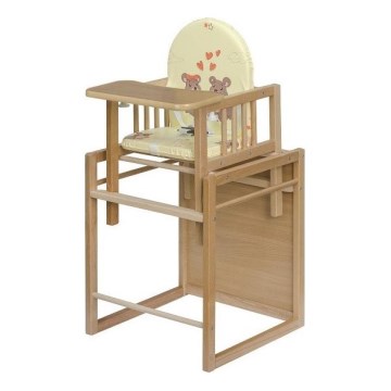 COSING - Silla de comedor infantil 2 en 1 Viktoria haya/crema