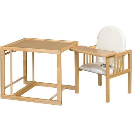 COSING - Silla de comedor infantil 2 en 1 Viktoria haya/crema