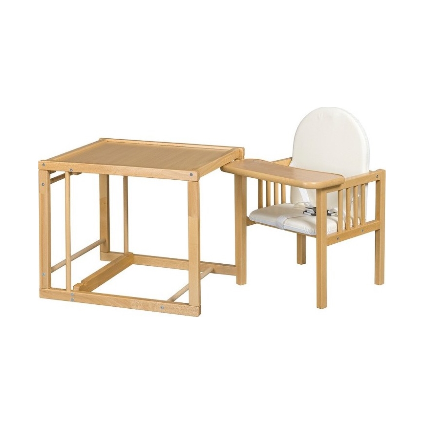 COSING - Silla de comedor infantil 2 en 1 Viktoria haya/crema