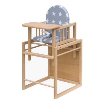 COSING - Silla de comedor infantil 2 en 1 Viktoria haya/gris