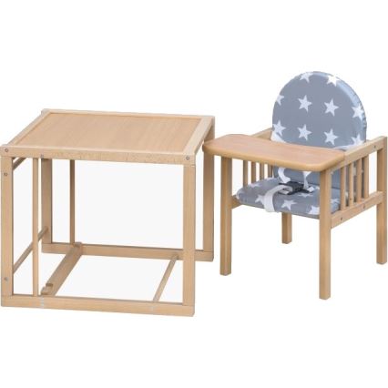 COSING - Silla de comedor infantil 2 en 1 Viktoria haya/gris