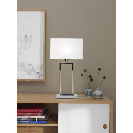 Cottex - Lámpara de mesa KENSINGTON 1xE14/40W/230V plateada