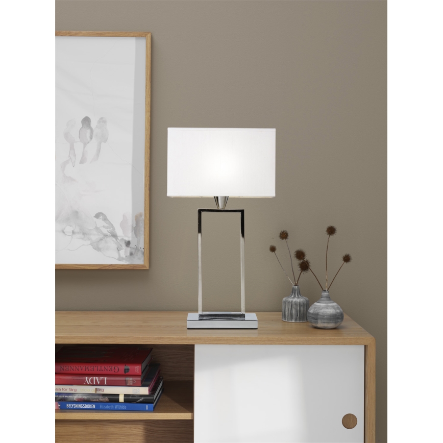 Cottex - Lámpara de mesa KENSINGTON 1xE14/40W/230V plateada