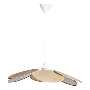 Cottex - Lámpara colgante con cable WINF 1xE27/8W/230V beige/blanca
