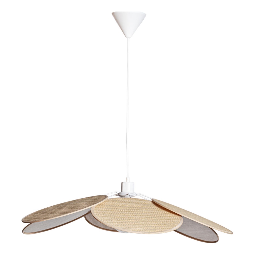 Cottex - Lámpara colgante con cable WINF 1xE27/8W/230V beige/blanca