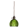 Cottex - Lámpara colgante de cable NORA 1xE14/5W/230V verde