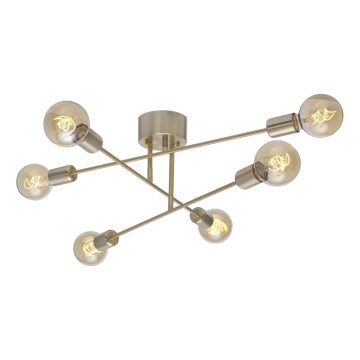 Cottex - Lámpara de techo BATON 6xE27/60W/230V latón