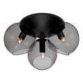 Cottex - Lámpara de techo CAPELLA 3xE14/40W/230V Ø 37 cm ahumado/negro