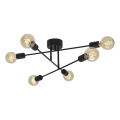 Cottex - Lámpara de techo de superficie BATON 6xE27/60W/230V negra