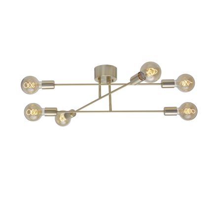 Cottex - Lámpara de techo BATON 6xE27/60W/230V latón