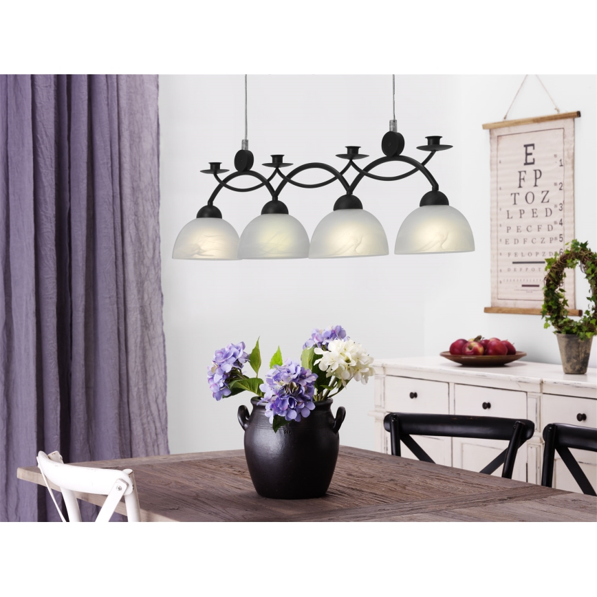 Cottex - Lámpara colgante con cable FLORENS 4xE14/40W/230V