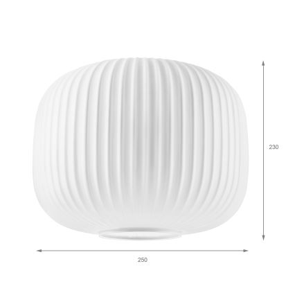 Cristal de repuesto para lámpara de techo HARMA E27 23x25 cm, blanco