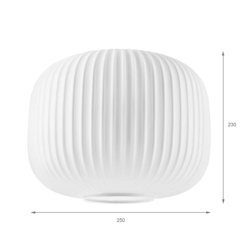 Cristal de repuesto para lámpara de techo HARMA E27 23x25 cm, blanco