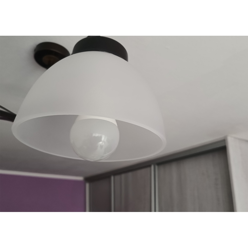 Cristal de repuesto para lámpara E27, diámetro 18 cm, vidrio opalino