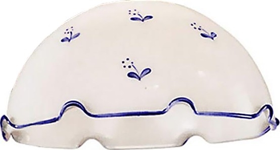Cristal de repuesto universal NONNA E27 Ø 20 cm blanco/azul