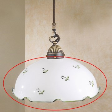 Cristal de repuesto universal NONNA E27 Ø 20 cm blanco/verde