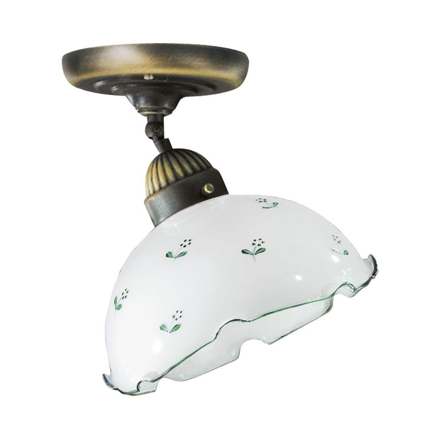 Cristal de repuesto universal NONNA E27 Ø 20 cm blanco/verde