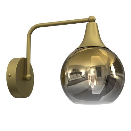 Cristal de repuesto para lámpara de techo y aplique MONTE E27 Ø 15 cm dorado/humo