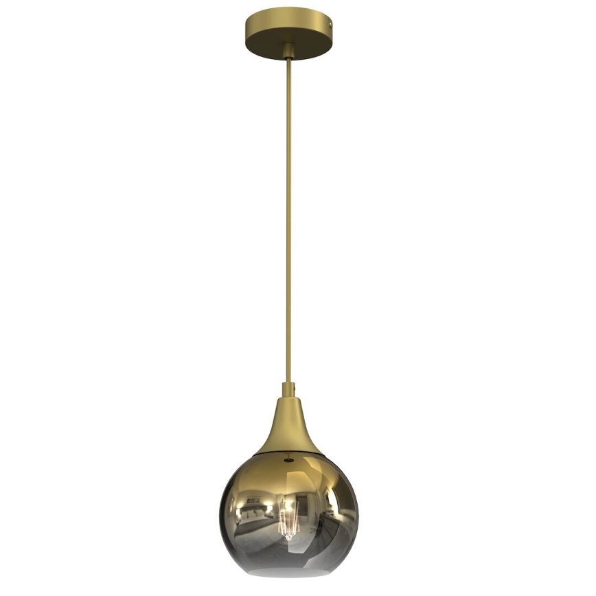 Cristal de repuesto para lámpara de techo y aplique MONTE E27 Ø 15 cm dorado/humo