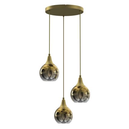 Cristal de repuesto para lámpara de techo y aplique MONTE E27 Ø 15 cm dorado/humo