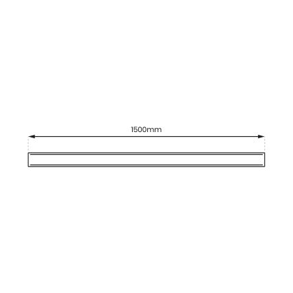 Cubierta de riel de superficie MAGNETIC TRACK 1,5 m negro