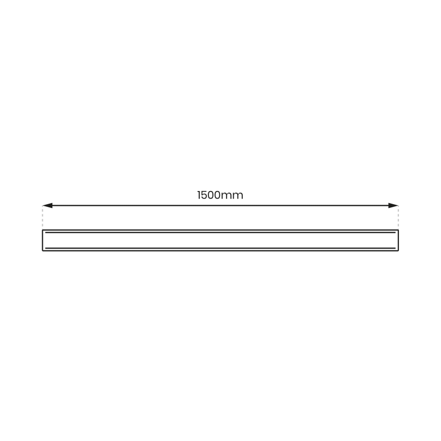 Cubierta de riel de superficie MAGNETIC TRACK 1,5 m negro