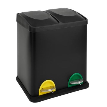 Cubo de basura para residuos reciclables 30 l negro