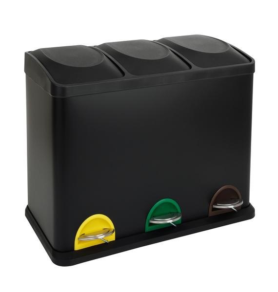Cubo de basura para residuos reciclables 45 l negro