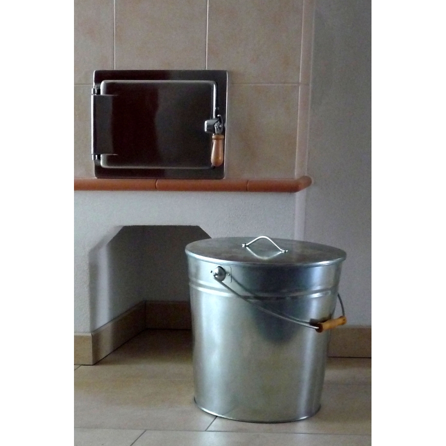 Cubo para cenizas con tapa 15 l cromo brillante