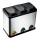 Cubo para reciclaje 24 l, negro/acero inoxidable