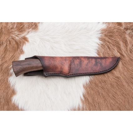 Cuchillo de caza Damasco 11,8 cm nogal/cuerno de ciervo