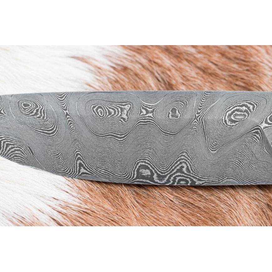 Cuchillo de caza Damasco 11,8 cm nogal/cuerno de ciervo