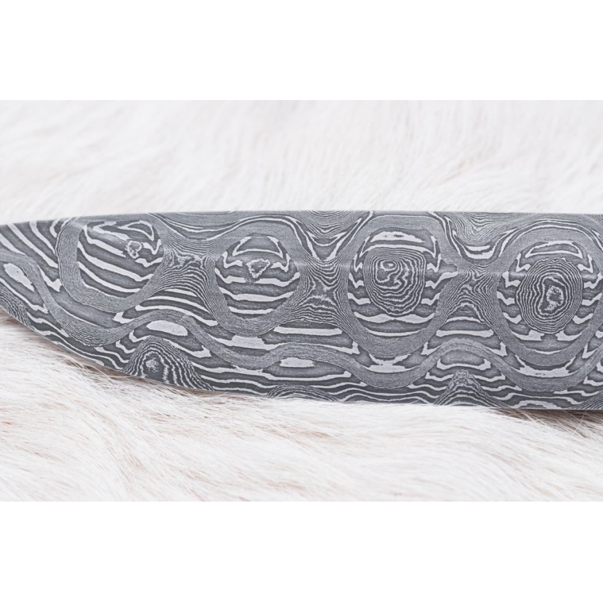 Cuchillo de caza Damasco 13 cm álamo/ébano