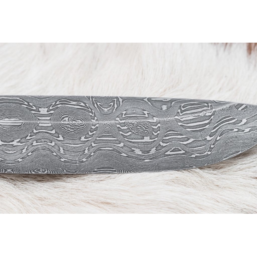 Cuchillo de caza Damasco 13 cm álamo/ébano