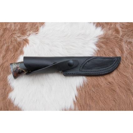 Cuchillo de caza Damasco 14 cm castaño