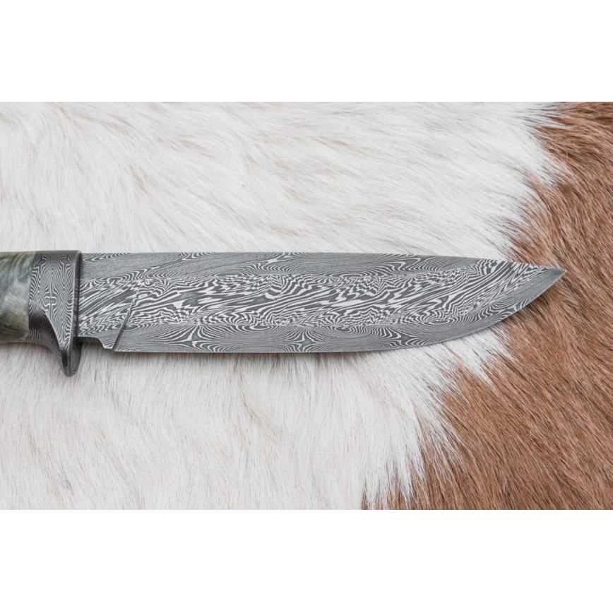 Cuchillo de caza Damasco 14 cm castaño