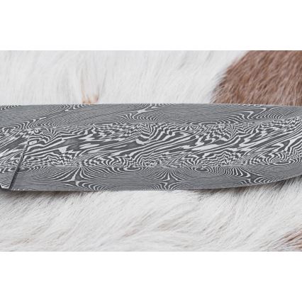 Cuchillo de caza Damasco 14 cm castaño