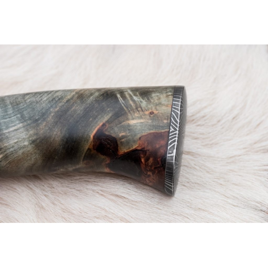 Cuchillo de caza Damasco 14 cm castaño