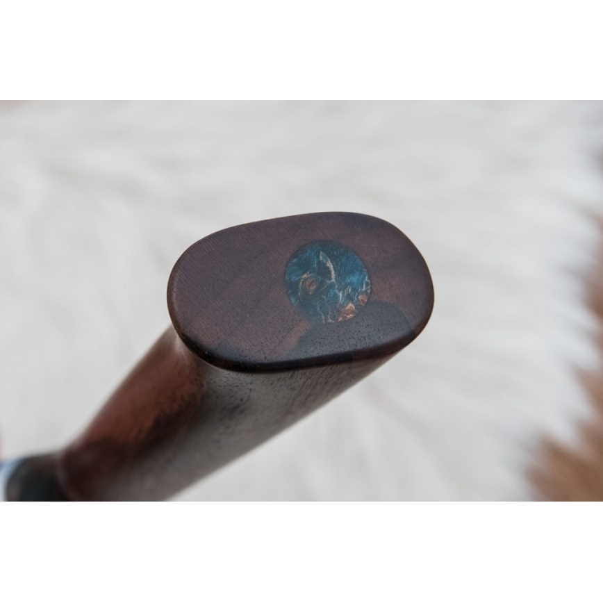 Cuchillo de caza Damasco 9,7 cm nogal/arce
