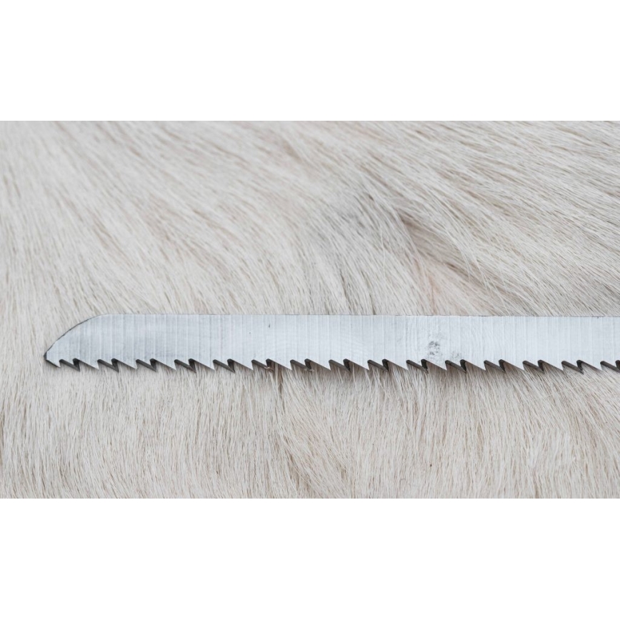 Cuchillo de caza de Damasco con sierra pequeña 12 cm Cuerno de ciervo