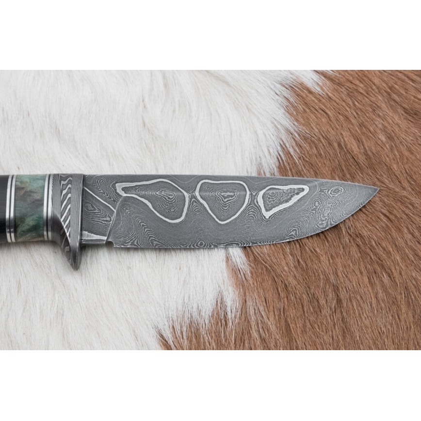 Cuchillo exclusivo Damasco 11,6 cm arce/ébano